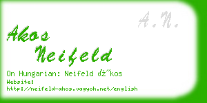 akos neifeld business card